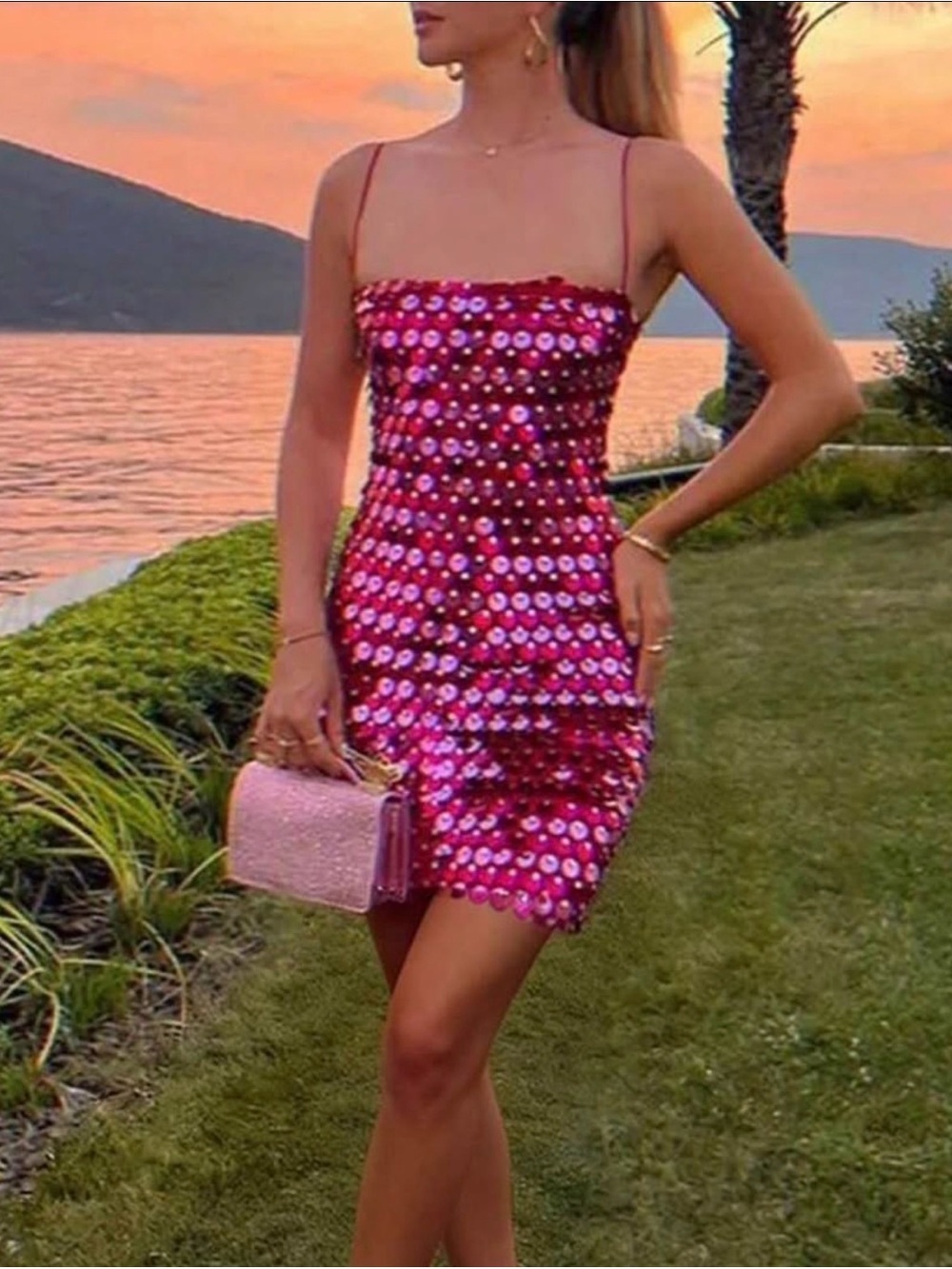 Pink Sequin Dress
